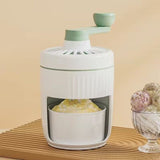 Hand-Cranked Ice Shaver Machine, Manual Ice Crusher & Snow Cone Maker for Homemade Slushies and Frozen Treats