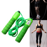 Adjustable Jump Rope with Counter, Digital Counting Skipping Rope with Comfortable Foam Handles for Adults and Kids, Fitness Workout & Cardio Training

