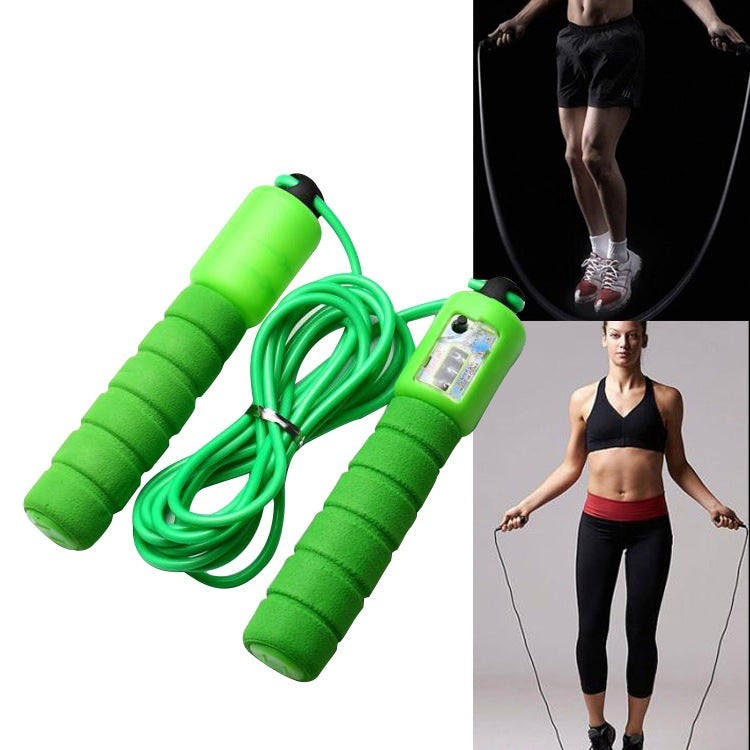 Adjustable Jump Rope with Counter, Digital Counting Skipping Rope with Comfortable Foam Handles for Adults and Kids, Fitness Workout & Cardio Training

