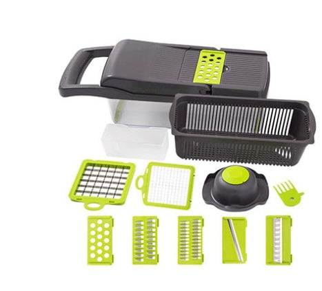 Multifunctional Vegetable Cutter, 7-in-1 Vegetable Slicer, Dicer & Shredder with Interchangeable Blades | All In 1 Shopping