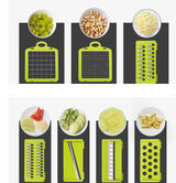 Multifunctional Vegetable Cutter, 7-in-1 Vegetable Slicer, Dicer & Shredder with Interchangeable Blades | All In 1 Shopping