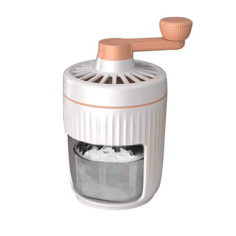 Hand-Cranked Ice Shaver Machine, Manual Ice Crusher & Snow Cone Maker for Homemade Slushies and Frozen Treats