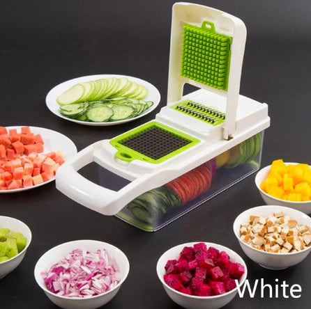 Multifunctional Vegetable Cutter, 7-in-1 Vegetable Slicer, Dicer & Shredder with Interchangeable Blades | All In 1 Shopping