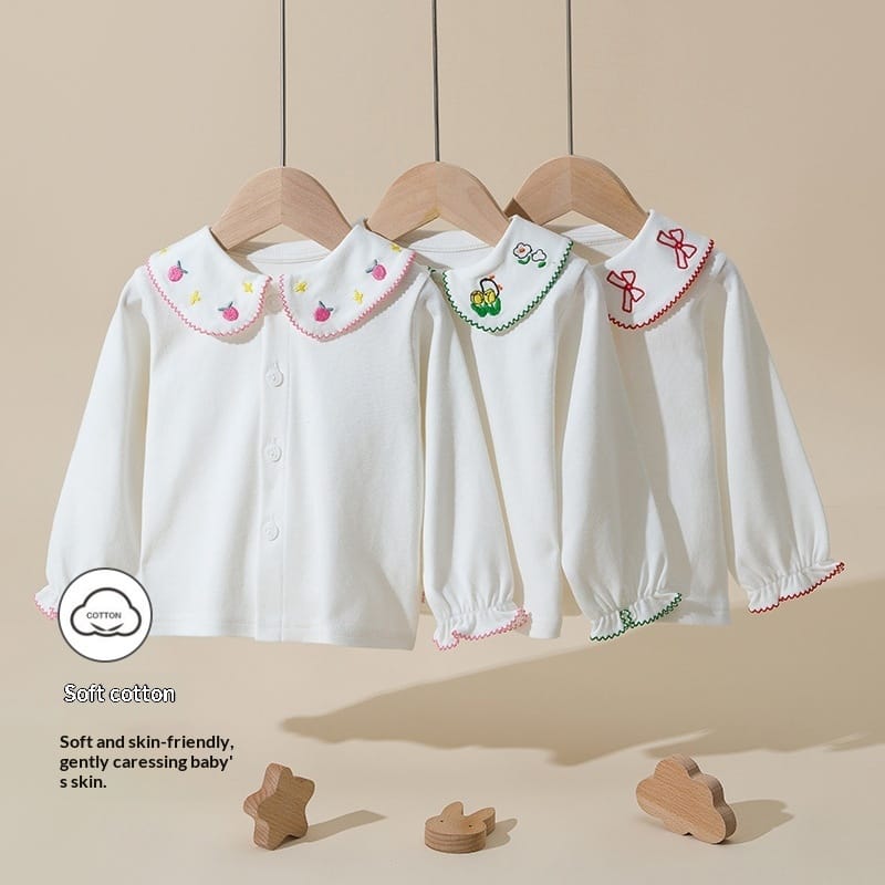 Girls' Spring Clothing Cotton T-shirt Top