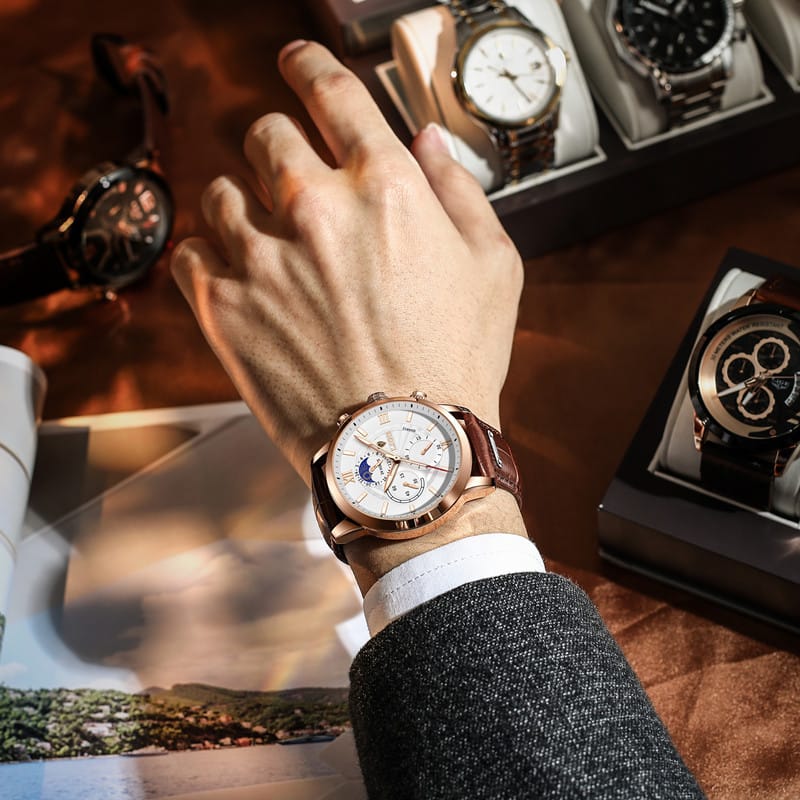 Men's Quartz Business Watch | Multifunction Chronograph Luminous Wristwatch