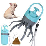 Portable Dog Pooper Scooper with Built-In Poop Bag Dispenser, Eight-Claw Pet Waste Picker