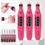 All In 1 SHOPPING LULAA electric nail drill machine set with manicure and pedicure tools, compact and professional nail polisher.