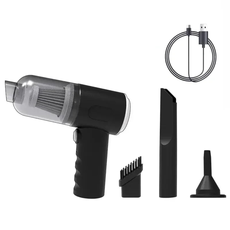 All In 1 SHOPPING 9000Pa cordless car vacuum cleaner, portable USB rechargeable mini vacuum with compact design.