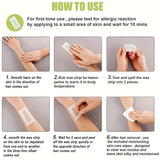 Professional Warning Tapes For Summer Hair Removal, Double Face Cold Warning Paper For Legs, Body, Face,6 Sticks, 10/20 Sticks