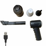 All In 1 SHOPPING 9000Pa cordless car vacuum cleaner with portable design and rechargeable USB battery, shown with vacuum nozzle and body.