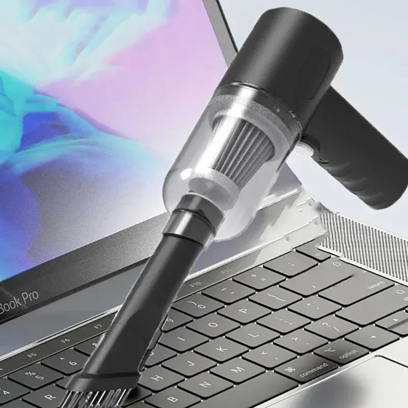 All In 1 SHOPPING cordless car vacuum cleaner with portable design and USB rechargeable mini vacuum for cleaning vehicles.