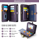 Passport Holder for Travel, Passport Case Wallet With Strap Wristlet and Zipper Wallet for Men Women Gold