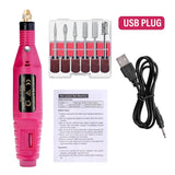 LULAA electric nail drill machine set with manicure and pedicure tools, compact electric nail polisher for professional nail care.