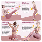 Four tube resistance bands with pedals for yoga, strength, and home workouts, featuring adjustable handles and durable construction.
