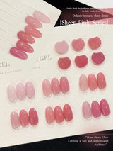 XEIJAYI 1/6pcs Pink Series Gel Nail Polish, 15ml French Nail Gel Polish, Soak Off UV Light Cure Gel Polish For Nail Decoration