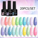LILYCUTE 12PCs 7ml Nude Brown Red Nail Gel Polish Set Semi Permanent UV Gel For Nail Art Manicure Soak Off Gel Nail Polish Kit