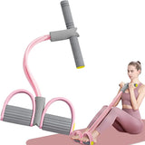 Set of 4-tube resistance bands with pedals for yoga, strength training, and home workouts, from All In 1 SHOPPING.