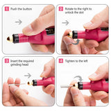 LULAA electric nail drill machine set with professional manicure and pedicure tools, featuring a sleek electric nail polisher.