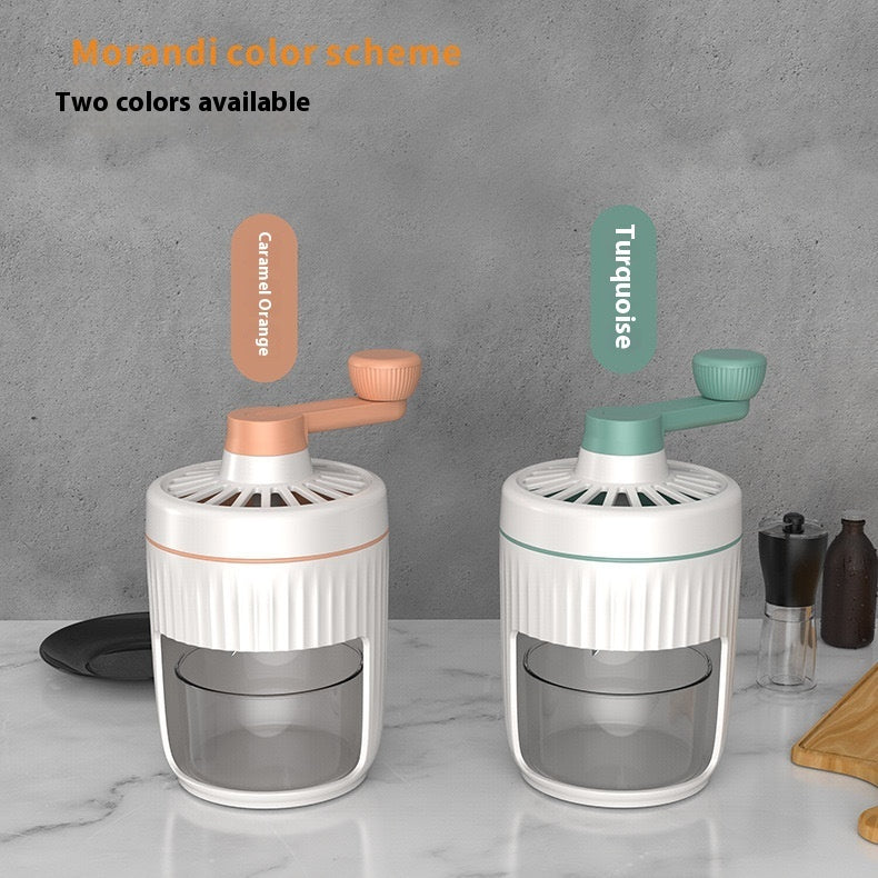 Hand-Cranked Ice Shaver Machine, Manual Ice Crusher & Snow Cone Maker for Homemade Slushies and Frozen Treats
