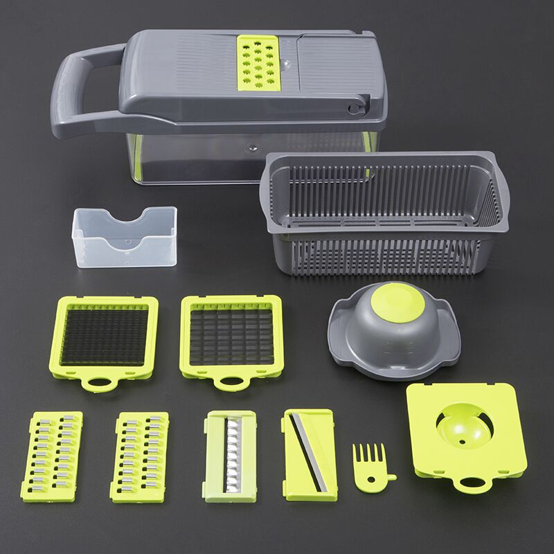Multifunctional Vegetable Cutter, 7-in-1 Vegetable Slicer, Dicer & Shredder with Interchangeable Blades | All In 1 Shopping