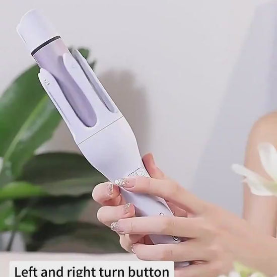 2-in-1 Automatic Hair Curler & Straightener, Rotating Ceramic Curling Iron with 3 Heat Settings, Fast Heating & Negative Ion Technology