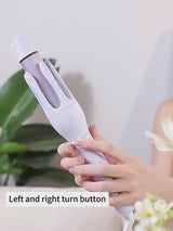 2-in-1 Automatic Hair Curler & Straightener, Rotating Ceramic Curling Iron with 3 Heat Settings, Fast Heating & Negative Ion Technology