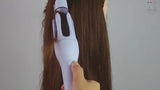 2-in-1 Automatic Hair Curler & Straightener, Rotating Ceramic Curling Iron with 3 Heat Settings, Fast Heating & Negative Ion Technology