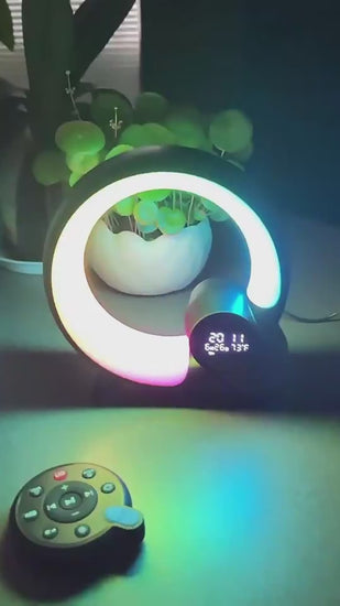 Q Smart Sunrise Alarm Clock with RGB Atmosphere Light, Bluetooth Audio, White Noise Sounds & App Control for Bedroom | All In 1 Shopping