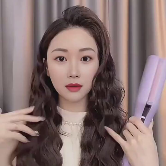 32mm Deep Wave Hair Curler, Fast Heating Curling Iron with 4 Adjustable Temperature Settings for Women Copy Title
