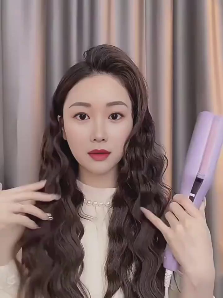 32mm Deep Wave Hair Curler, Fast Heating Curling Iron with 4 Adjustable Temperature Settings for Women Copy Title
