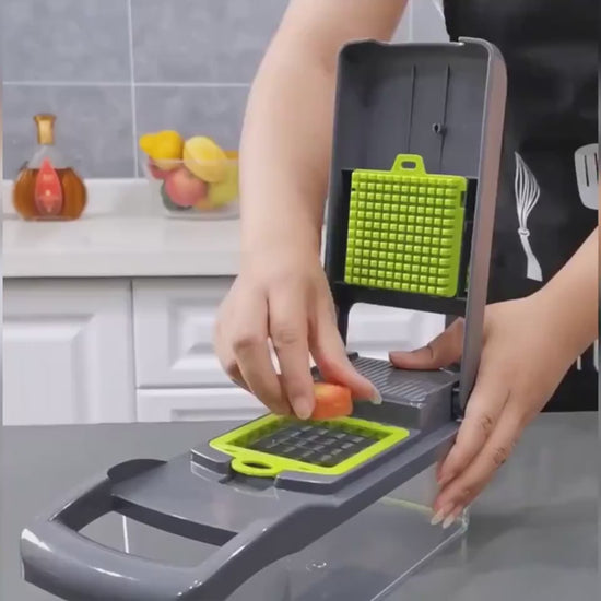 Multifunctional Vegetable Cutter, 7-in-1 Vegetable Slicer, Dicer & Shredder with Interchangeable Blades | All In 1 Shopping