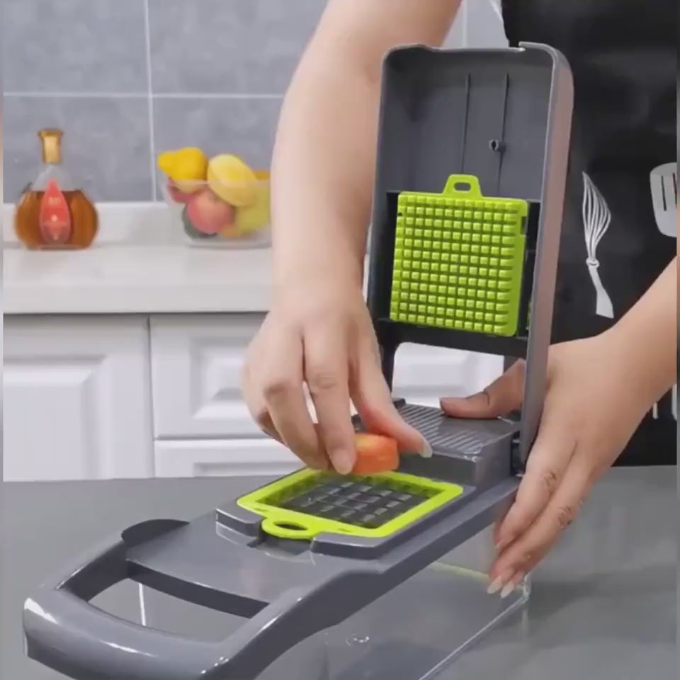 Multifunctional Vegetable Cutter, 7-in-1 Vegetable Slicer, Dicer & Shredder with Interchangeable Blades | All In 1 Shopping