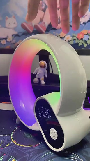 Q Smart Sunrise Alarm Clock with RGB Atmosphere Light, Bluetooth Audio, White Noise Sounds & App Control for Bedroom | All In 1 Shopping