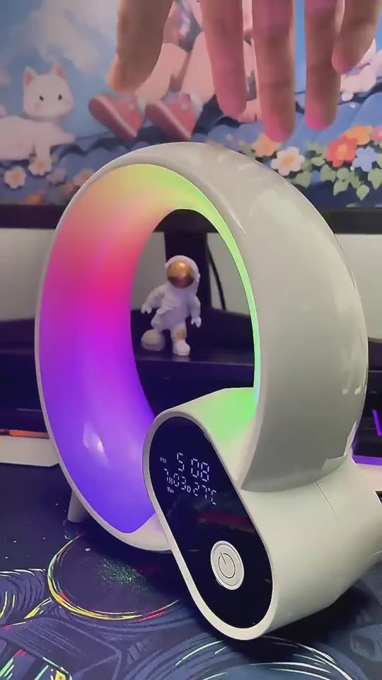 Q Smart Sunrise Alarm Clock with RGB Atmosphere Light, Bluetooth Audio, White Noise Sounds & App Control for Bedroom | All In 1 Shopping